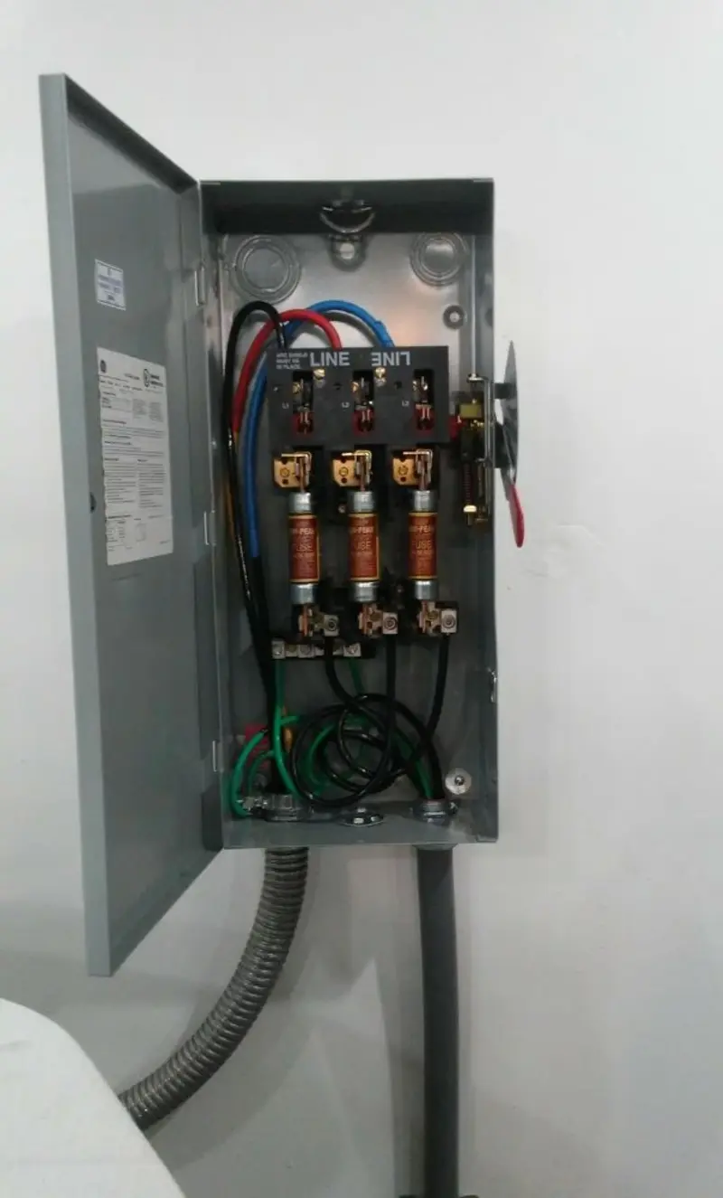 Three-phase disconnect switch installed for Electrical Wiring & Rewiring in Kennebunkport